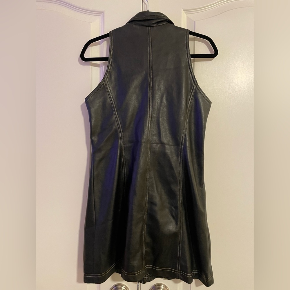 INDIO PIONEER TRADING CO Vintage Faux Leather Mini Dress - Picture 6 of 11